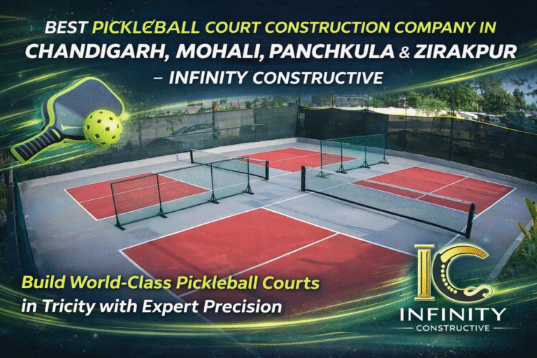 Best Pickleball Court Construction Company in Chandigarh, Mohali, Panchkula & Zirakpur – Infinity Constructive